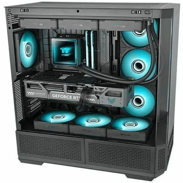 Alt view image 15 of 18 - Thermaltake CT140 EX Infinity ARGB Sync 3 Pack; Infinity Mirror Hub; 140mm x 28mm; PWM 500~1800 RPM; MagForce 2.0; 5V 3-Pin Motherboard Sync; 3-Pack; Black; CL-F242-PL14SW-A