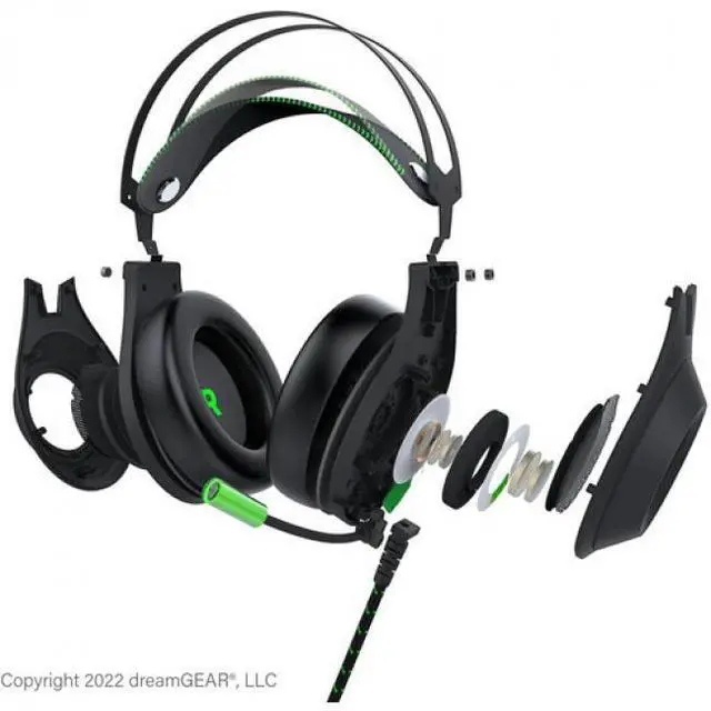 Alt view image 6 of 6 - Xbox Accessory: Wired Headset - BIONIK SIREX - Black: Compatible?with PC, Switch, PS5, Xbox X|S & Green: Compatible?with PC, Switch, PS5, Xbox X|S