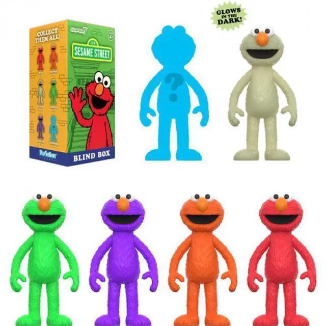 Main image of Super7 - Sesame Street - Reaction Blind Box Wv4 - Elmo 12pc Flat