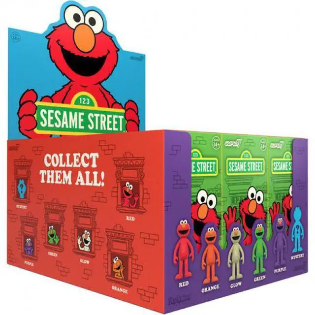 Alt view image 2 of 7 - Super7 - Sesame Street - Reaction Blind Box Wv4 - Elmo 12pc Flat