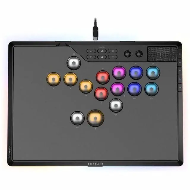 Alt view image 8 of 14 - CORSAIR NOVABLADE PRO WIRELESS HALL EFFECT LEVERLESS CONTROLLER, BACKLIT RGB LED