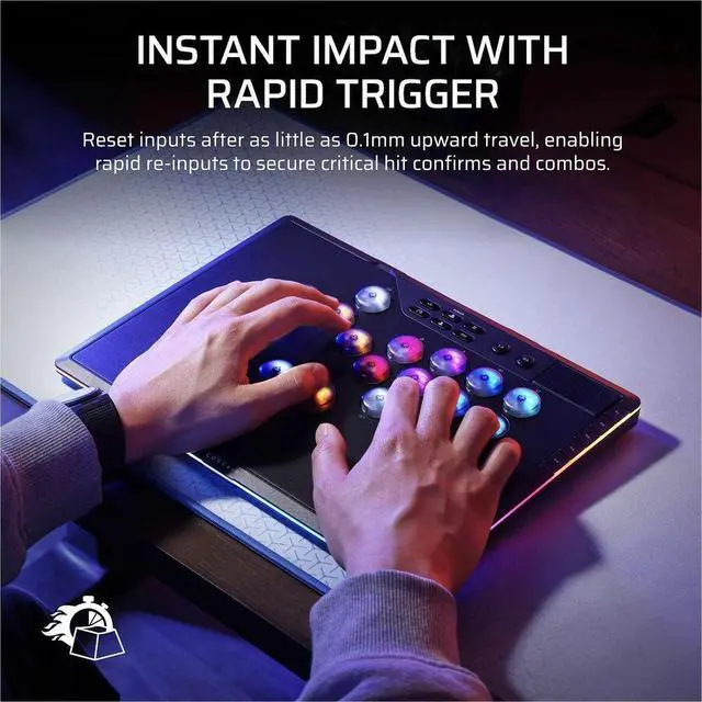 Alt view image 11 of 14 - CORSAIR NOVABLADE PRO WIRELESS HALL EFFECT LEVERLESS CONTROLLER, BACKLIT RGB LED