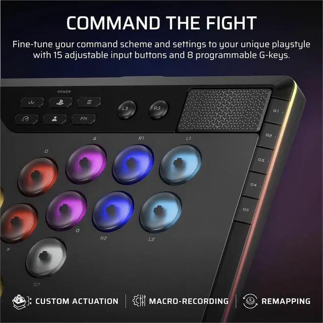 Alt view image 14 of 14 - CORSAIR NOVABLADE PRO WIRELESS HALL EFFECT LEVERLESS CONTROLLER, BACKLIT RGB LED