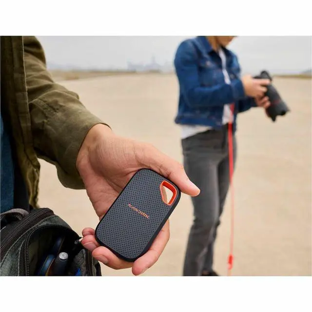 Alt view image 5 of 7 - SanDisk SDSSDE70-500G-G25 500 GB Portable Solid State Drive - External - MAC, Desktop PC, iPhone Device Supported - USB Type C - 256-bit AES Encryption Standard