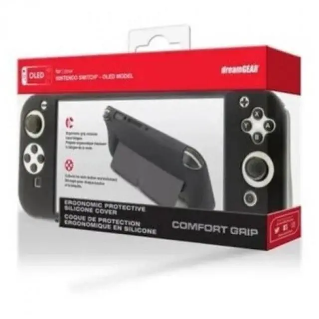 Alt view image 6 of 7 - dreamGEAR Comfort Grip Protective Silicone Cover Case for Nintendo Switch OLED