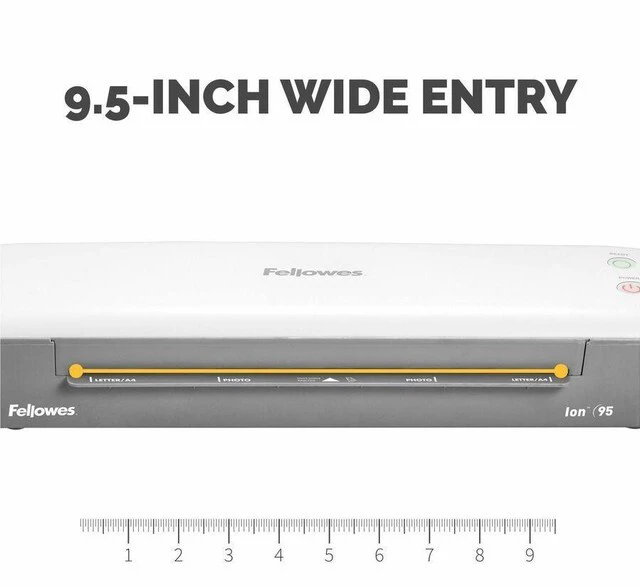Alt view image 15 of 20 - Fellowes Ion 95 Thermal Laminator 9.5" Width Gray/White (5247201)