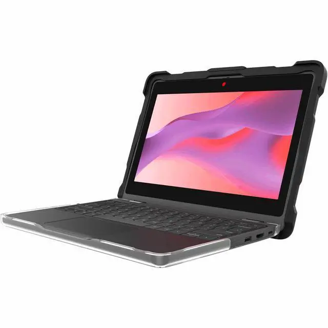 Alt view image 2 of 7 - SlimTech for Lenovo 100E Chromebook Gen 5 - For Lenovo Chromebook - Textured Grip - Transparent - Bump Resistant, Drop Resistant, Scratch Resistant, Scuff Resistant - Rubber