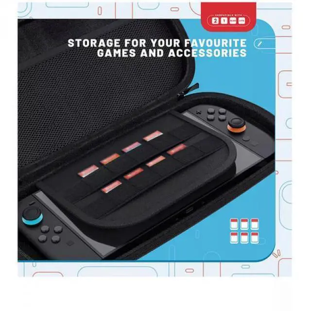 Alt view image 6 of 7 - Switch 2 Accessory: Case - 4Gamers Travel Case for Nintendo Switch, OLED, Lite, and Switch 2