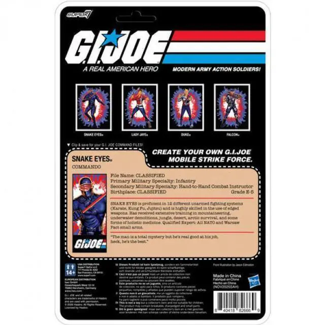 Alt view image 2 of 7 - G.I. JOE REACTION+ WAVE 08 - SNAKE EYES (AMERICA'S