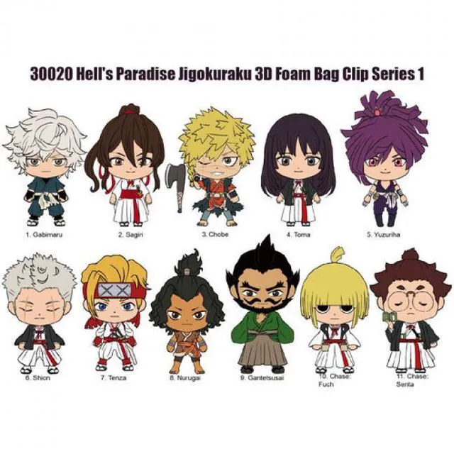 Alt view image 2 of 2 - Hell's Paradise 3D Foam Bag Clip