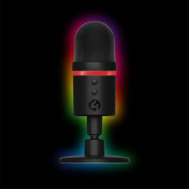Alt view image 3 of 7 - PC Accessory: 4Gamers Light Up Streaming Microphone