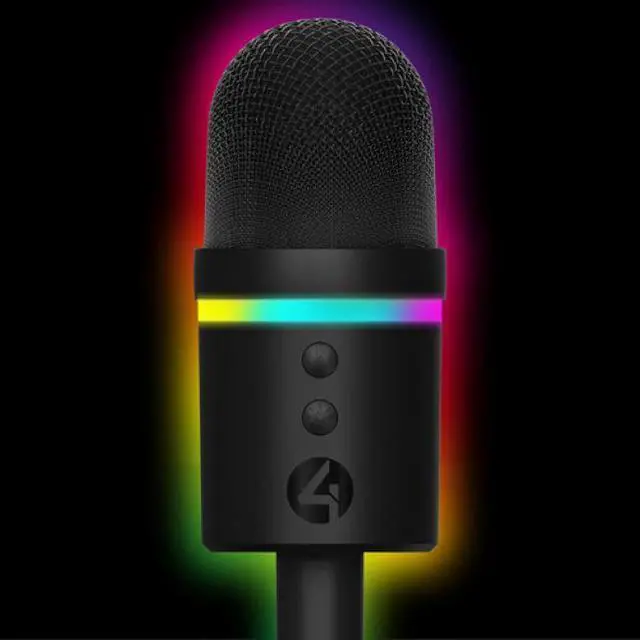 Alt view image 4 of 7 - PC Accessory: 4Gamers Light Up Streaming Microphone