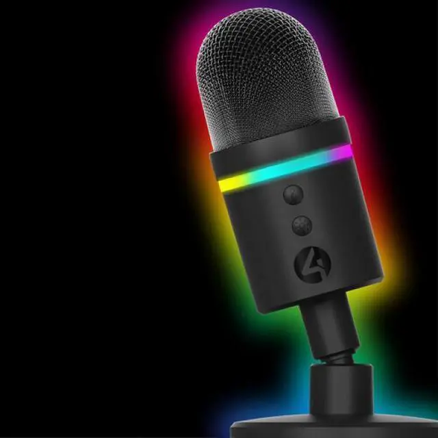 Alt view image 5 of 7 - PC Accessory: 4Gamers Light Up Streaming Microphone