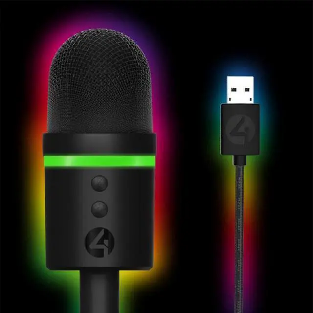 Alt view image 6 of 7 - PC Accessory: 4Gamers Light Up Streaming Microphone