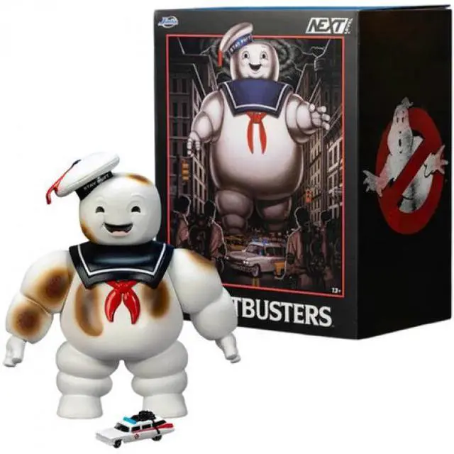 Alt view image 11 of 11 - "Ghostbusters" 6" Stay Puft Marshmallow Man Figure with Nano Ecto-1 Car Diorama Set "Ghostbusters" (1984) Movie by Jada