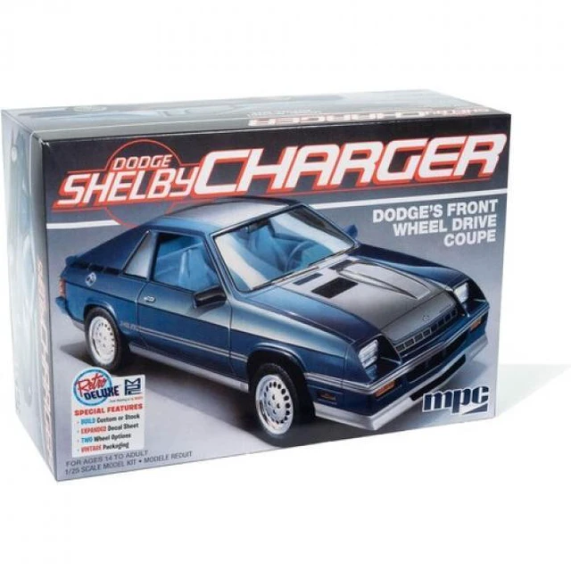 Alt view image 9 of 9 - Skill 2 Model Kit 1986 Dodge Shelby Charger 1/25 Scale Model Made by MPC