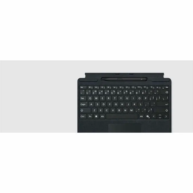 Alt view image 2 of 3 - Microsoft Surface Pro 13-inch Keyboard with Pen Storage - Black with Bold Keyset - Compact - CoPilot, Snipping, Microphone Mute, Windows Key, Media Control, Screen Brightness Hot Key(s) - Windows 11 -