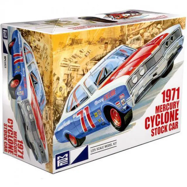 Alt view image 5 of 5 - Skill 2 Model Kit 1971 Mercury Cyclone Stock Car 1/25 Plastic Model by MPC