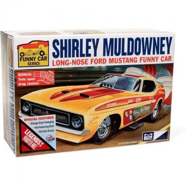Alt view image 5 of 5 - Skill 2 Model Kit Ford Mustang Long Nose Funny Car "Shirley Muldowney" 1/25 Scale Model by MPC