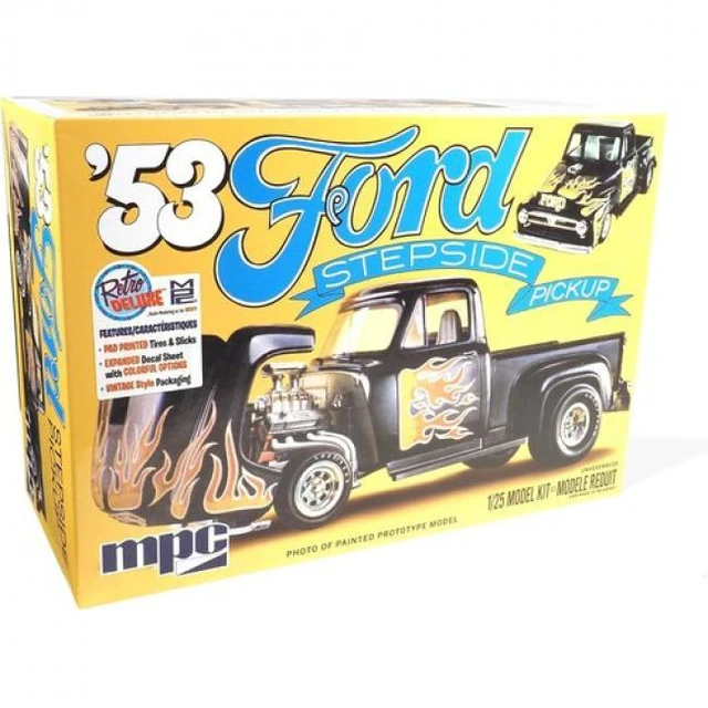 Alt view image 9 of 9 - Skill 2 Model Kit 1953 Ford Stepside Pickup Truck 1/25 Scale Model by MPC
