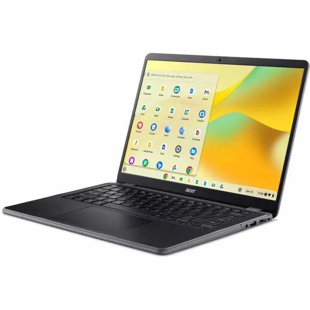 Alt view image 2 of 7 - Acer Chromebook 514 C937T C937T-P418 14" Touchscreen Rugged Clamshell Chromebook - WUXGA - 60 Hz - Intel N250 - 8 GB - 128 GB Flash Memory - English (US) Keyboard - Black - Intel Chip - 1920 x 12
