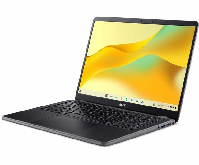 Alt view image 6 of 7 - Acer Chromebook 514 C937T C937T-P418 14" Touchscreen Rugged Clamshell Chromebook - WUXGA - 60 Hz - Intel N250 - 8 GB - 128 GB Flash Memory - English (US) Keyboard - Black - Intel Chip - 1920 x 12