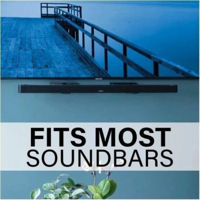 Alt view image 2 of 4 - SANUS Universal WSBWM1-B2 Wall Mount for Soundbar - 20 lb Load Capacity