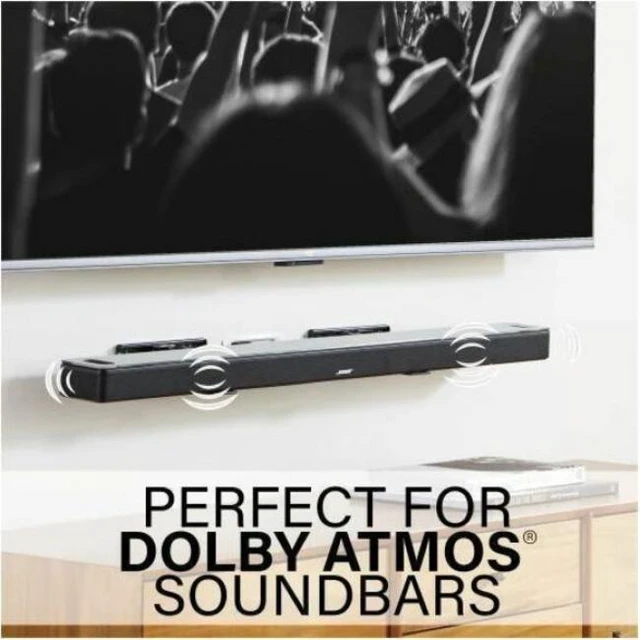 Alt view image 4 of 4 - SANUS Universal WSBWM1-B2 Wall Mount for Soundbar - 20 lb Load Capacity
