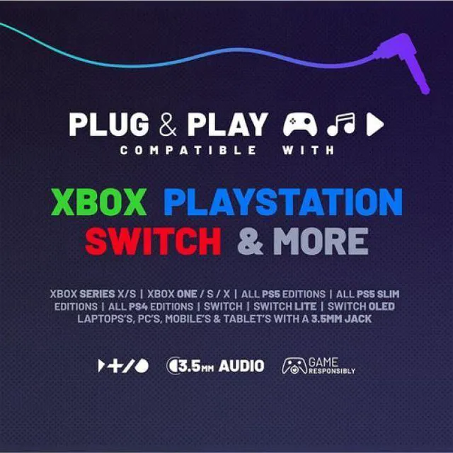 Alt view image 7 of 7 - PC Accessory: Wired Headset - 4Gamers C6-100 STRIKE - Red & Purple: Compatible with PC, Switch, PS5, Xbox X|S