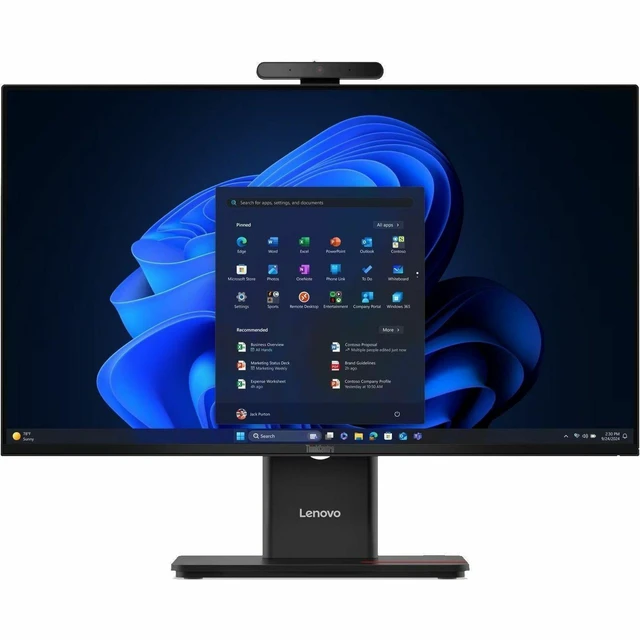 Alt view image 5 of 7 - Lenovo ThinkCentre M70a Gen 6 13AY000AUS All-in-One Computer - Intel Core Ultra 5 2nd Gen 225T - 16 GB - 256 GB SSD - 23.8" Full HD Touchscreen - Desktop - Black - Intel Q870 Chip - 1920 x 1080 -