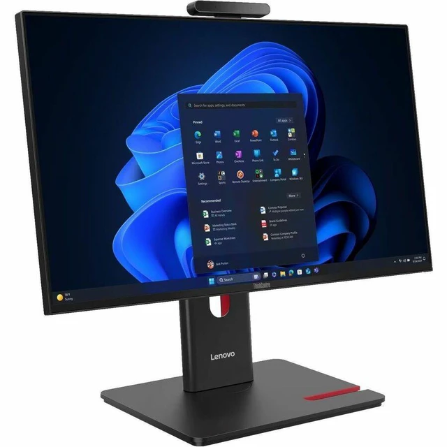 Alt view image 7 of 7 - Lenovo ThinkCentre M70a Gen 6 13AY000AUS All-in-One Computer - Intel Core Ultra 5 2nd Gen 225T - 16 GB - 256 GB SSD - 23.8" Full HD Touchscreen - Desktop - Black - Intel Q870 Chip - 1920 x 1080 -