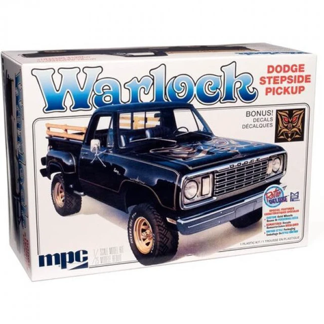 Alt view image 9 of 9 - Skill 2 Model Kit 1977 Dodge Warlock Stepside Pickup Truck 1/25 Scale Model by MPC
