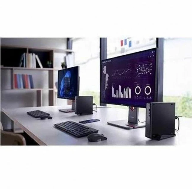 Alt view image 7 of 8 - Lenovo ThinkCentre neo 50q Gen 5 13B90032US Desktop Computer Intel Core 7 240H 32 GB 512 GB SSD Tiny Black Intel Chip Windows 11 Pro Intel DDR5 SDRAM English US Keyboard IEEE 802.11ax 135 W