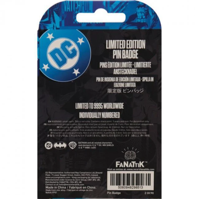 Alt view image 3 of 5 - DC Batman - Limited Edition Pin Badge - Gotham City Guardian