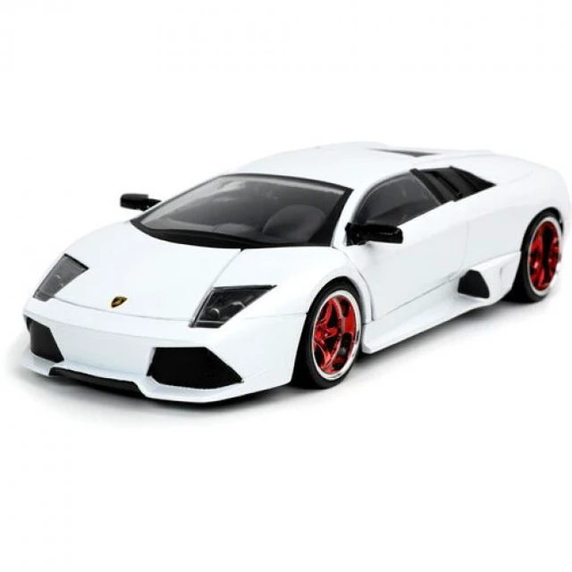 Alt view image 7 of 7 - Lamborghini Murcielago LP640 White "Hyper-Spec" 1/24 Diecast Model Car by Jada