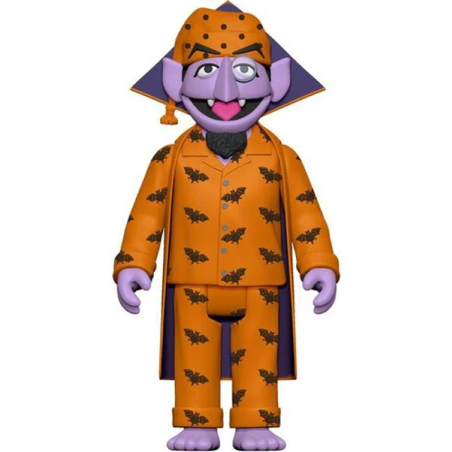 Alt view image 4 of 5 - Super7 - Sesame Street - ReAction Figures Wv6 - Count Von Count (PJs)