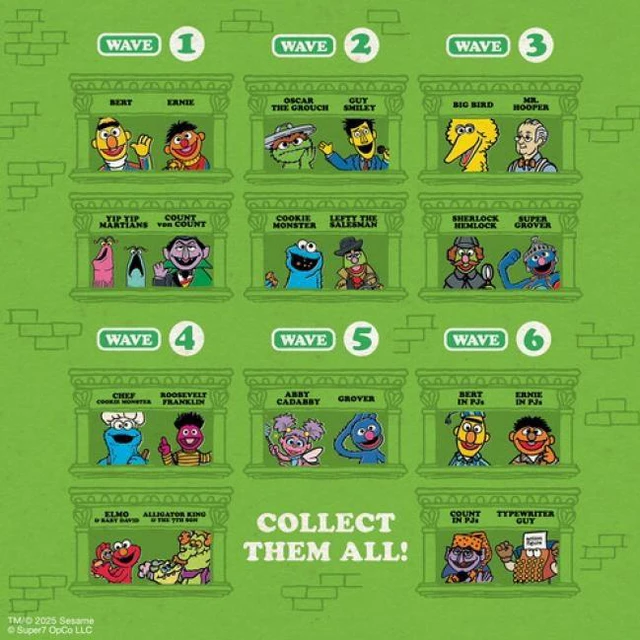 Alt view image 5 of 5 - Super7 - Sesame Street - ReAction Figures Wv6 - Count Von Count (PJs)