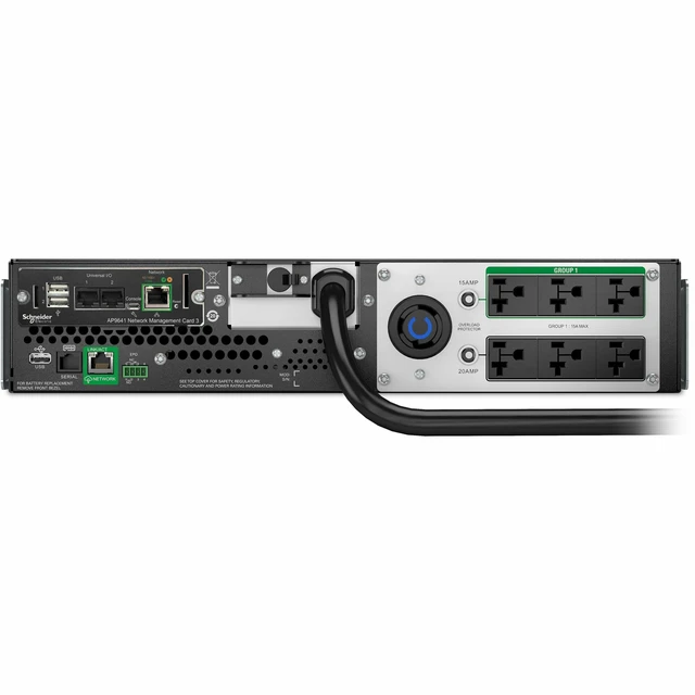 Alt view image 4 of 5 - APC Smart-UPS, Line Interactive, 3kVA, Lithium-ion, Rackmount 2U, 120V, 1x NEMA L5-30R+6x NEMA 5-20R outlets, SmartConnect Port+Network Card, AVR, LCD - 2U Rack-mountable - AVR - 2 Hour Recharge - 5.3