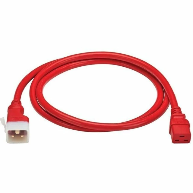 Alt view image 3 of 8 - PDU POWER CORD, C19 TO P-LOCK LITE C20 - 20A, 250V, 12 AWG, 6 FT. (1.8 M), RED,
