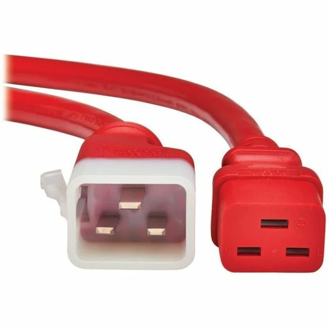 Alt view image 6 of 8 - PDU POWER CORD, C19 TO P-LOCK LITE C20 - 20A, 250V, 12 AWG, 6 FT. (1.8 M), RED,