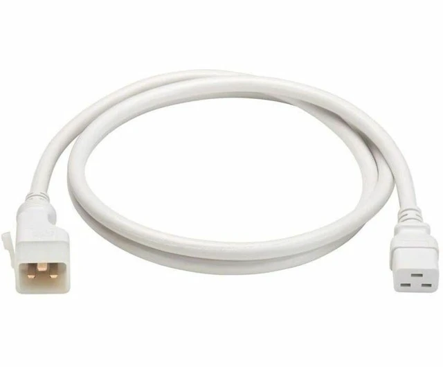 Alt view image 4 of 8 - PDU POWER CORD, C19 TO P-LOCK LITE C20 - 20A, 250V, 12 AWG, 6 FT. (1.8 M), WHITE
