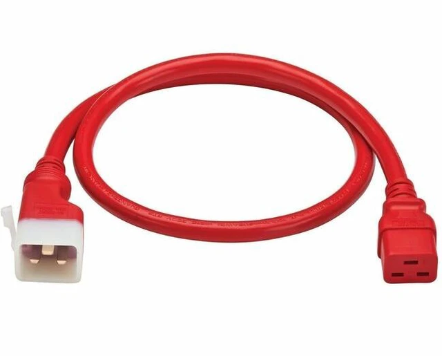 Alt view image 2 of 8 - PDU POWER CORD, C19 TO P-LOCK LITE C20 - 20A, 250V, 12 AWG, 3 FT. (0.9 M), RED,