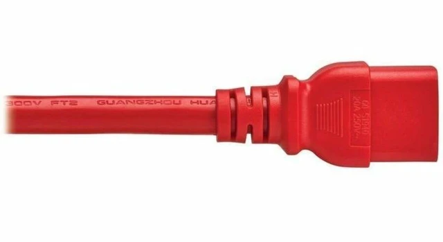 Alt view image 6 of 8 - PDU POWER CORD, C19 TO P-LOCK LITE C20 - 20A, 250V, 12 AWG, 3 FT. (0.9 M), RED,