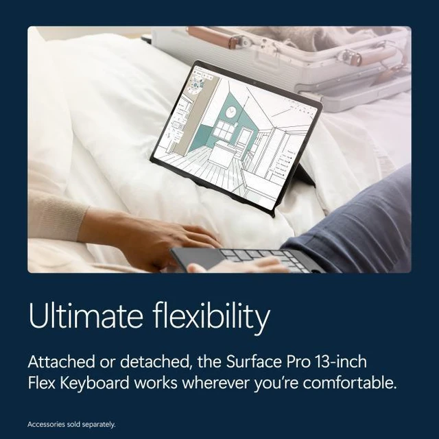Alt view image 6 of 7 - Microsoft + Microsoft Surface Slim Pen (2nd Edition) and Pro Flex Keyboard for Pro (11th Edition), Pro 9, Pro 8 Sapphire