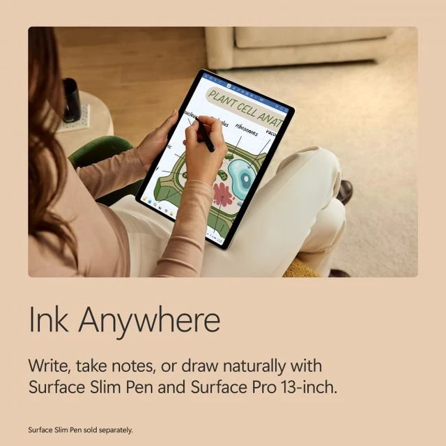 Alt view image 7 of 7 - Microsoft + Microsoft Surface Arc Touch Mouse Platinum - Surface Pro - 13" OLED Touchscreen - Snapdragon X2 Elite (12 Core) 2026 -16GB Memory - 1TB Storage - Device Only (12th Edition) Dune