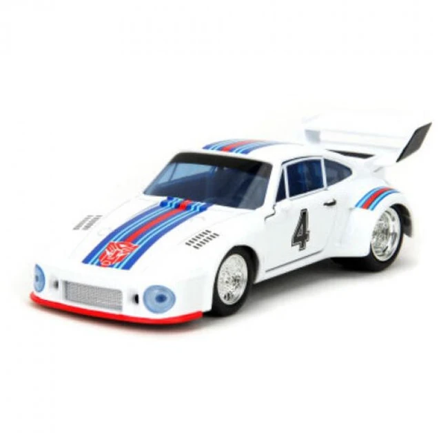 Alt view image 13 of 13 - Porsche 935 Turbo #4 "Jazz" White with Blue & Red Stripes "Transformers" "Hollywood Rides" Series 1/32 Diecast Model Car by Jada