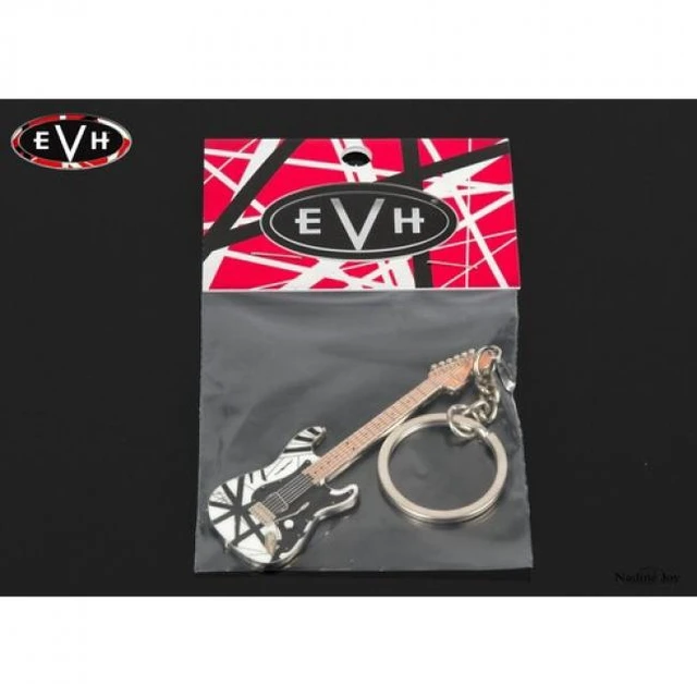 Alt view image 6 of 7 - EVH - Eddie Van Halen - Black & White 78 Guitar Keychain