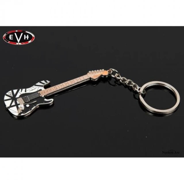 Alt view image 5 of 7 - EVH - Eddie Van Halen - Black & White 78 Guitar Keychain