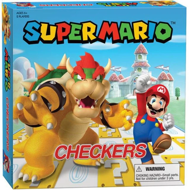 Alt view image 2 of 2 - USAOPOLY Super Mario Checkers & Tic-Tac-Toe Collectors Game Set | Featuring Mario & Bowser | Collectible Checkers and TicTacToe Perfect for Mario Fans, Model Number: CM005-637-002001-06