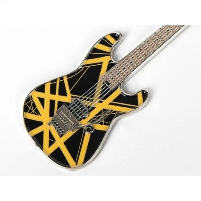 Alt view image 3 of 7 - EVH - Eddie Van Halen - Black & Yellow Bumblebee Guitar Keychain